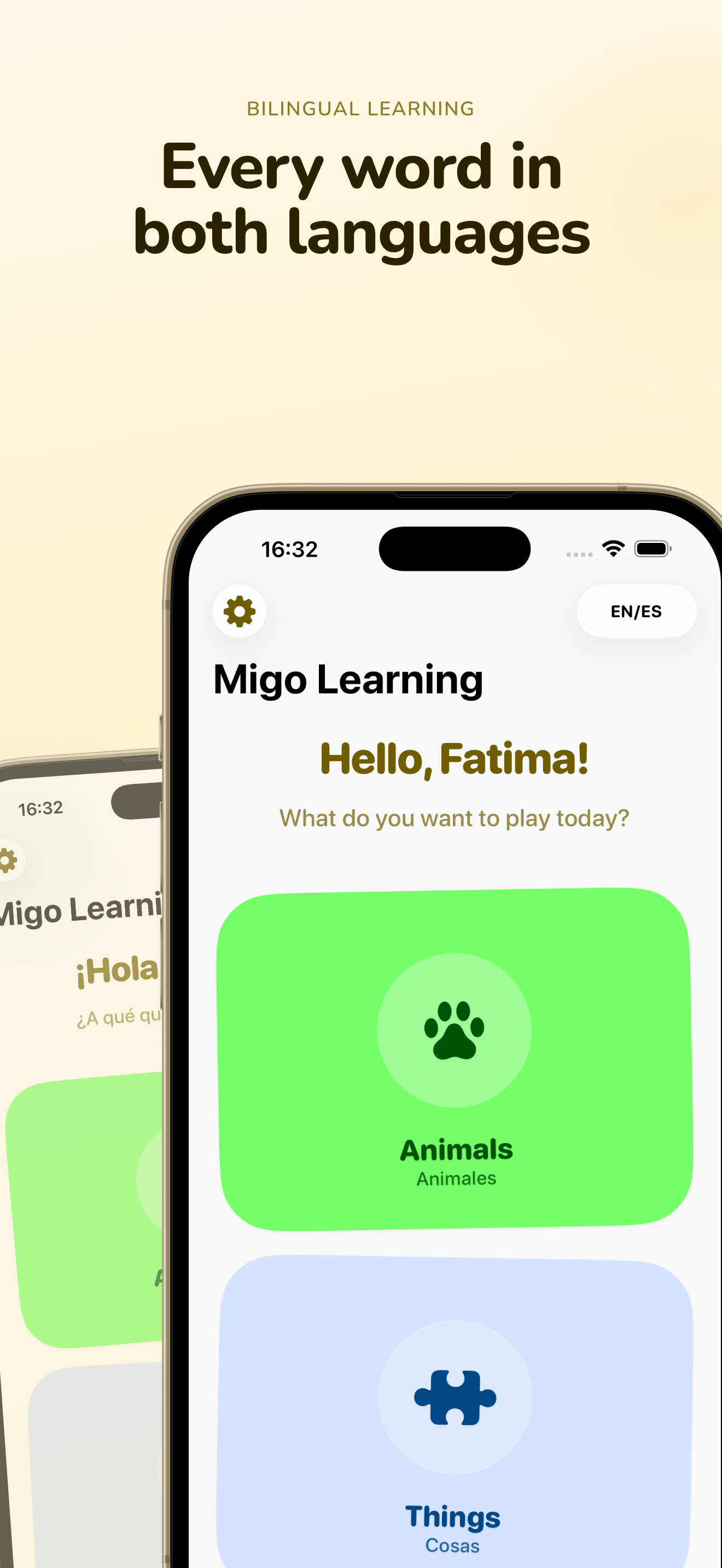 Bilingual learning with every word shown in both languages